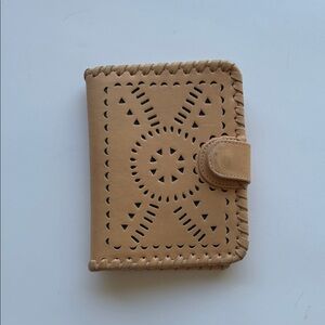 Cleobella Tan Cutout Leather Wallet Organizer